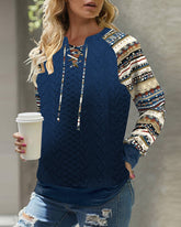 Avslappnad Sweatshirt Med Färgblock