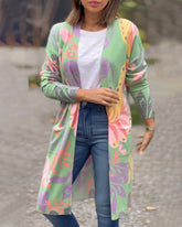 Fickkofta med flerfärgstryck