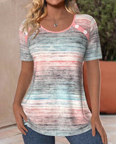 Topp med korta ärmar, färgblockering och slim fit