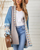 Tryckt avslappnad lös kappa