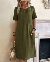 Vanlig tunikaklänning med ficka