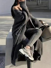 Cecania - Komfort Chic Coincident lång västtröja med öppen front