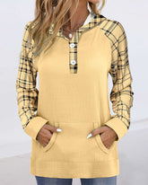 Patchwork luvtröja med rutigt tryck