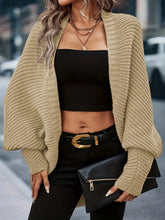 Rachel - Mysig, chic och enkelt snygg stickad kofta med fladdermusärmar