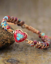Passionerat Hjärtarmband med Jaspissten