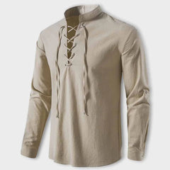 LASZLO - Elegant skjorta med V-hals