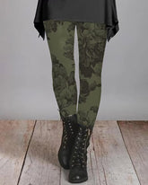 Eleganta leggings med blommönster