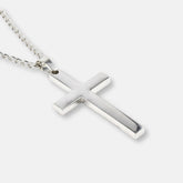Antonios Cross rostfritt stål halsband Män