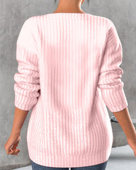 Topp med enfärgad med v-ringad med dragkedja