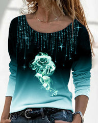 U-ringad Topp med Rostryck