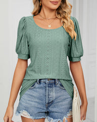 Enfärgad T-shirt med korta ärmar