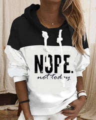 Hoodie med bokstavstryck