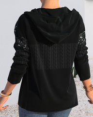 Luvtröja med Dragkedja och Paljetter