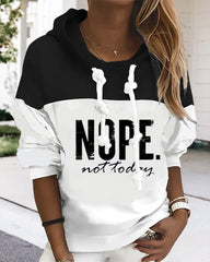 Hoodie med bokstavstryck