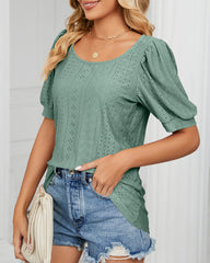 Enfärgad T-shirt med korta ärmar