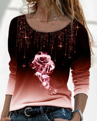 U-ringad Topp med Rostryck