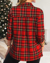 Julskjorta med rutigt tryck