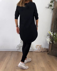 Mellanlång Topp Med Rund Hals