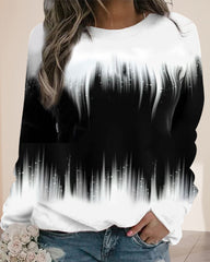 Långärmad tröja med färgblock