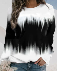 Långärmad tröja med färgblock