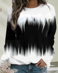 Långärmad tröja med färgblock