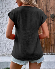 V-ringad kortärmad t-shirt