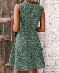 Tankklänning med slits framtill och tryck