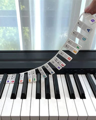 Avtagbara pianoklaviaturnotetiketter