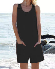 Enfärgad Casual Jumpsuit