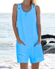Enfärgad Casual Jumpsuit