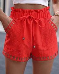 Enfärgade Utskurna shorts