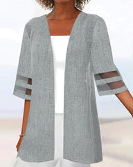 Avslappnad enfärgad tvådelad set