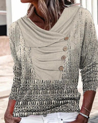 Tryckt topp med knappar