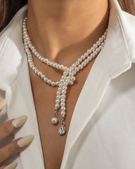 Årgång Pärla Släppa halsband