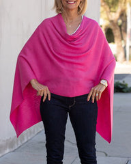 Fuchsia dragsnöre-poncho