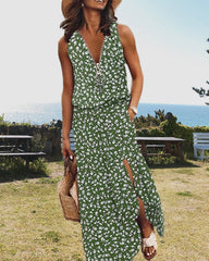 Blommig mode klänning