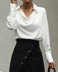 Elegant långärmad blus med knäppning