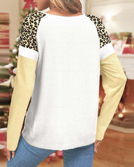 Leopardtopp med julgranstryck