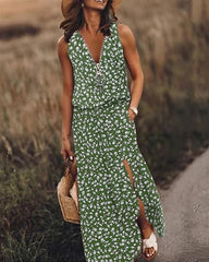 Blommig mode klänning