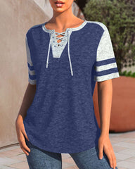 Kortärmad T-shirt med spets