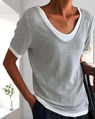 Casual enfärgade T-shirts