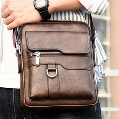 Crossbody-väska för män, axelväska, vintage