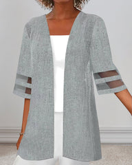 Avslappnad enfärgad tvådelad set