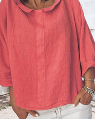 Lös enfärgad skjorta