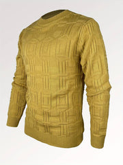 Jumper med rund stickad hals