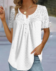 Kortärmad topp med V-ringning