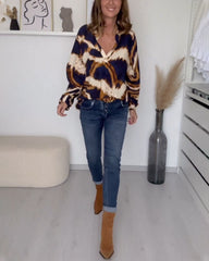 V-ringad avslappnad topp