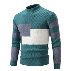 Patchwork-stickad tröja för män
