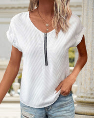 Enfärgad Kortärmad blus