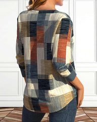 Geometriskt trycktopp med snörning